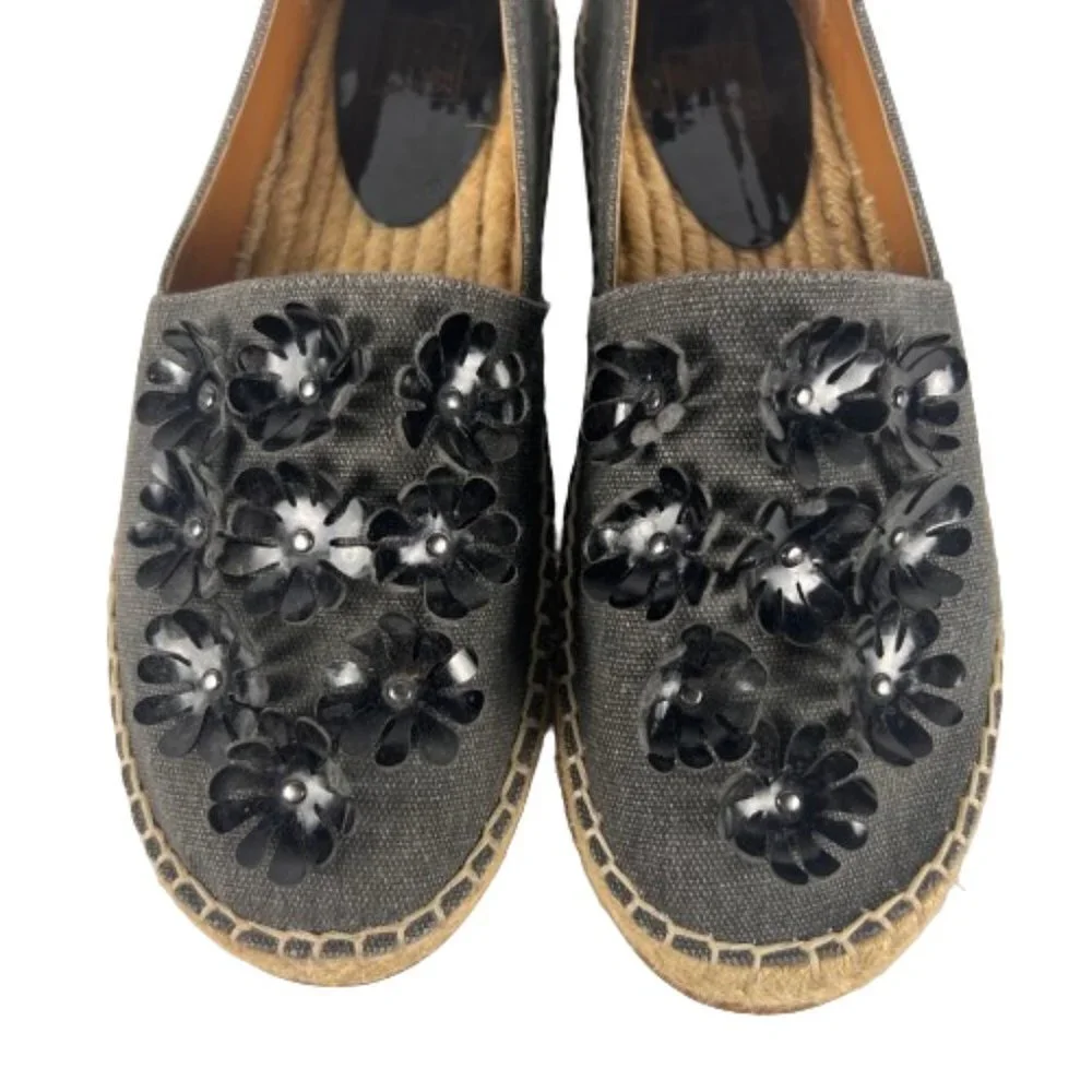 14th &‎ Union Womens Shoes Espadrille Flat Loafers 3D Flowers Bohemian Size 7.5